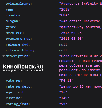 API Kinopoisk API Kinopoisk